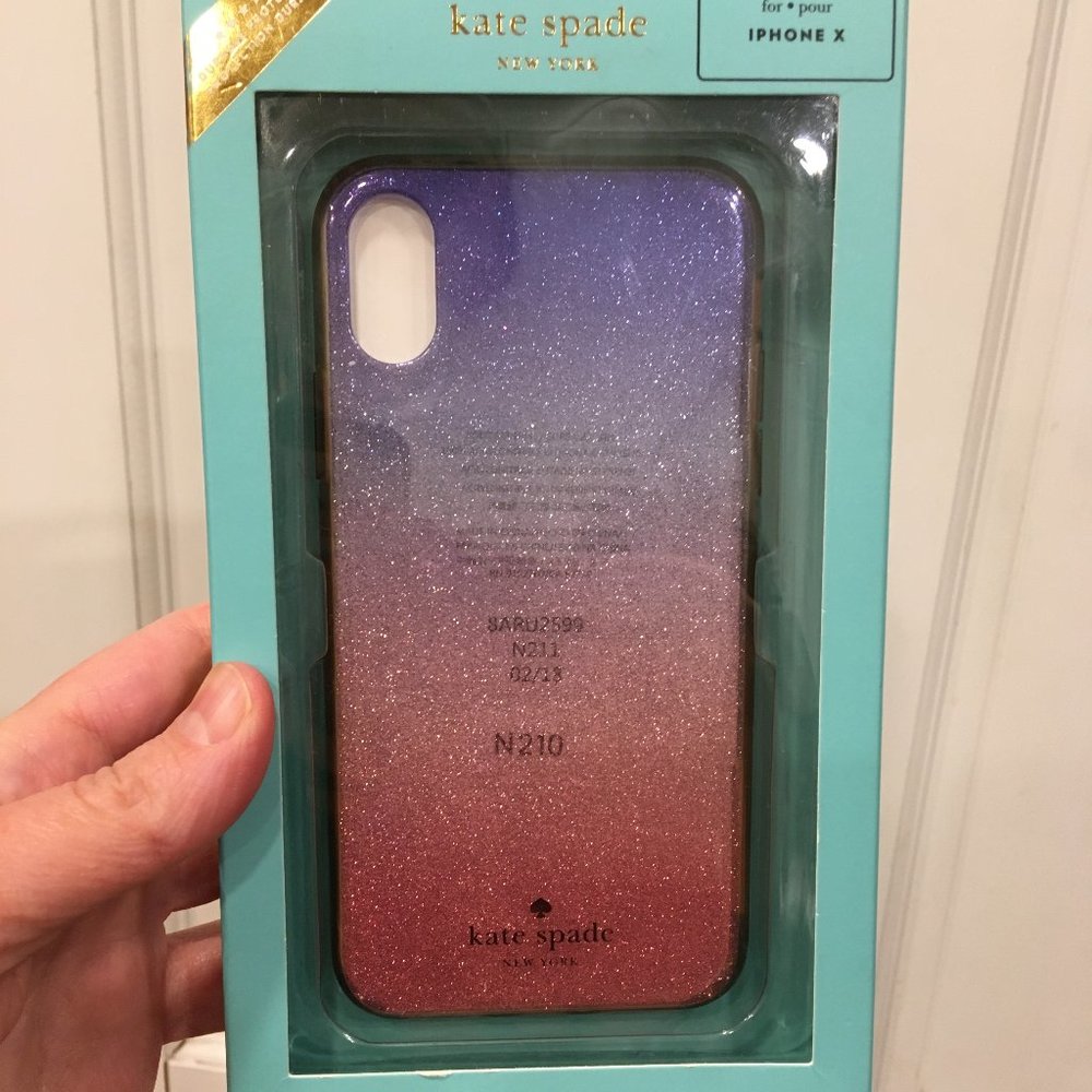 Kate Spade New York iPhone X Case - Ombre Glitter